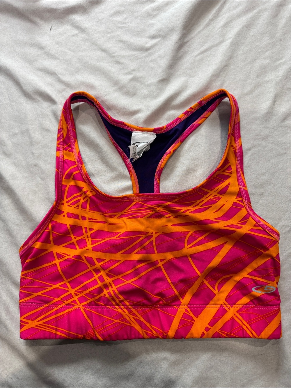 Champion Women's Pink & Orange Racerback Sports Bra